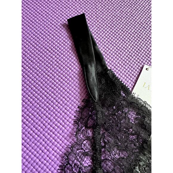 $295 La Perla Panties Lace Silk Brazilian Underwear Black Brief US M Lingerie - Picture 3 of 8